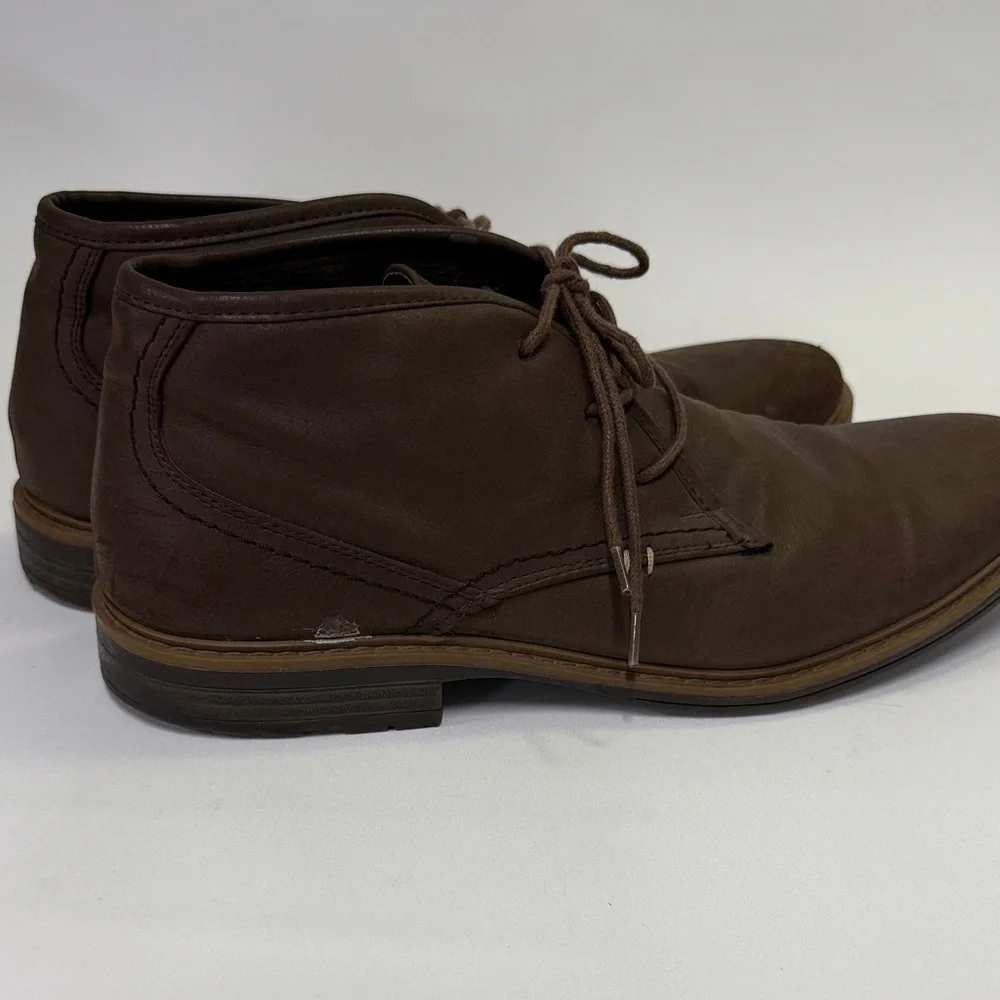 Men's Premium Leather Chukka Boots in Rich Brown